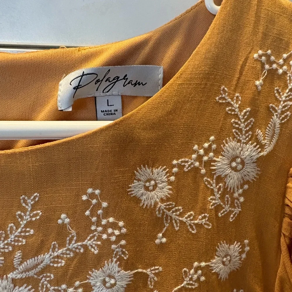 Embroidered Rust Dress - Picture 4 of 8